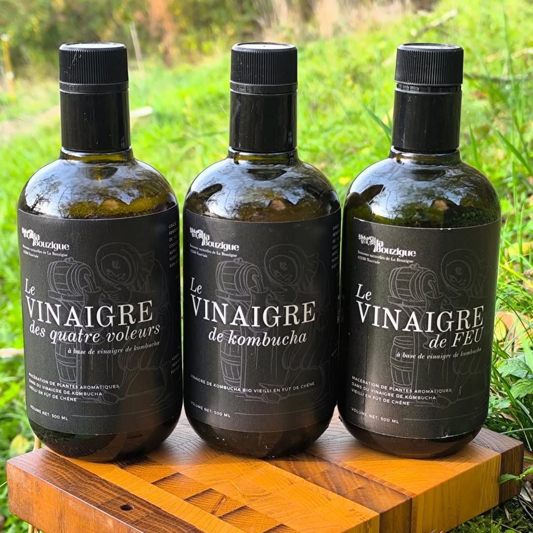 @labouzigue.boissons, située à Nauviale, sont spécialisées dans la production et la commercialisation de boissons artisanales fermentées, entièrement naturelles et certifiées biologiques. Leur gamme inclut du kombucha, de la ginger beer, des kôsos ainsi que des vinaigres de kombucha. Ces produits sont disponibles sur les marchés de l'Aveyron et en Occitanie. L'entreprise travaille également avec des restaurateurs, des bars et des épiceries. 🍵 

#fabriqueenaveyron #fabriqueenfrance #fabricationartisanale #fabricationfrancaise #artisanatfrancais #madeinfrance #Aveyron #savoirfaire #savoirfairefrançais #kombucha #vinaigre