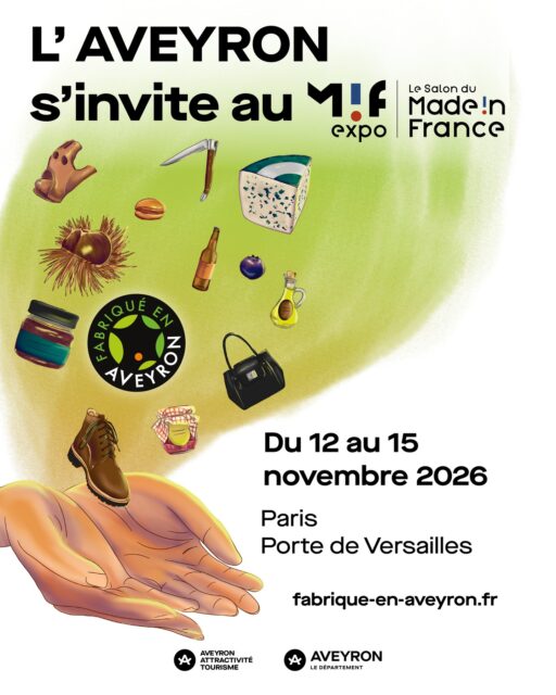 Le Fabriqué en Aveyron revient au Salon du Made in France ! 🇫🇷 

Cette année encore, l'Aveyron sera au rendez-vous pour faire découvrir toute la richesse et la diversité de ses savoir-faire. Chaussures, maroquinerie, coutellerie, créations artisanales, spécialités gourmandes… 18 entreprises aveyronnaises seront réunies sous les couleurs du Fabriqué en Aveyron pour partager leurs métiers, leurs produits et leur passion.

Une belle vitrine de plus de 200m² pour nos entreprises et pour le savoir-faire aveyronnais, au cœur du plus grand salon dédié à la fabrication française ! ✨

Direction Paris, du 12 au 15 novembre 2026 pour une nouvelle édition du @mifexpo !

📅 Du 12 au 15 novembre 2026
📍 Paris Expo - Porte de Versailles - Hall 7.2
🔗 Retrouvez toutes les informations dans notre bio 

#fabriqueenaveyron #mifexpo2026 #madeinfrance #savoirfaire #Aveyron