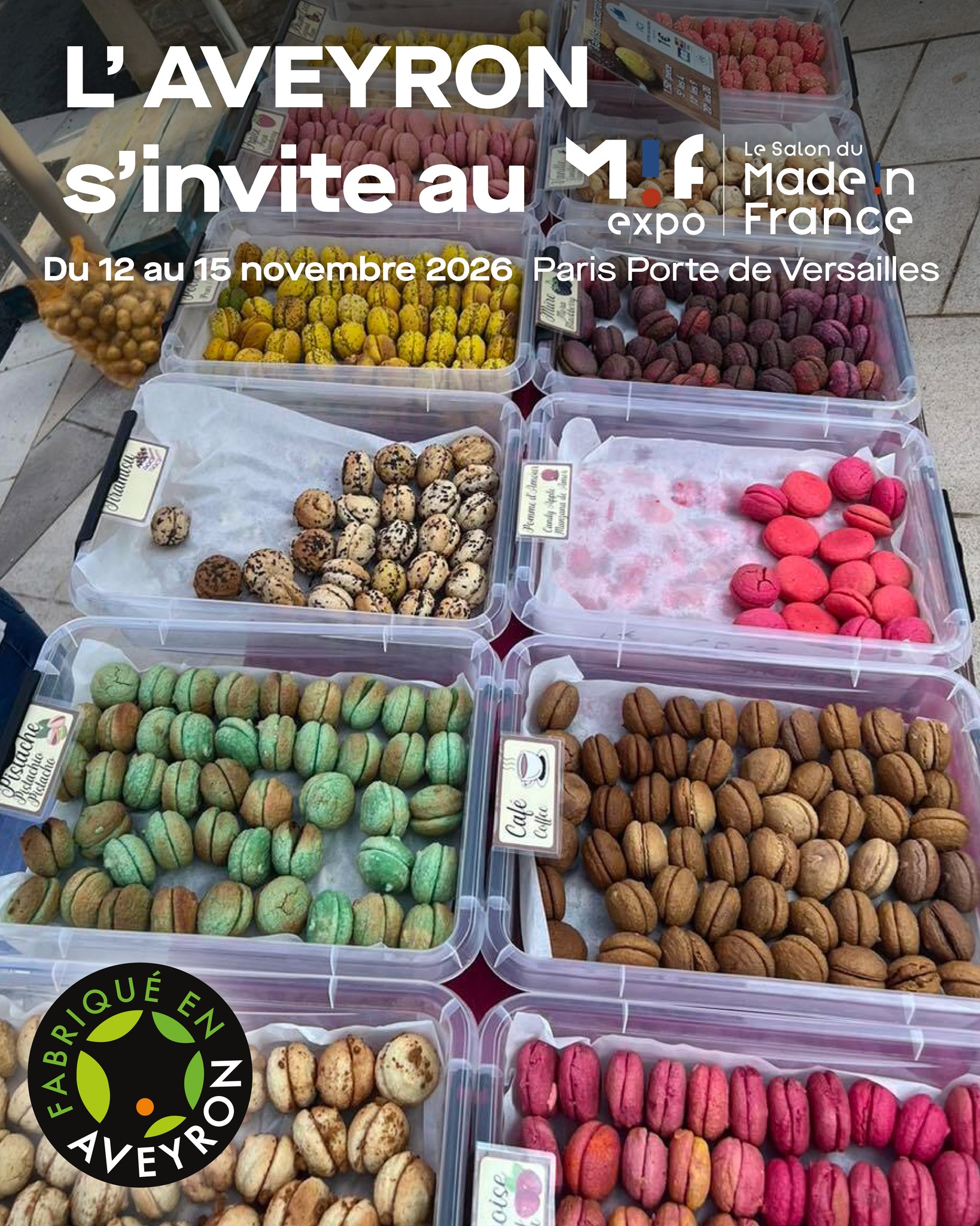 Des macarons hauts en couleur et en saveurs ! 🌈
Chez @lesmacaronsdemurasson12, la gourmandise se réinvente avec des recettes artisanales confectionnées avec soin et passion. Sans œufs, sans produits laitiers et sans gluten, ces petites douceurs n'en sont pas moins généreuses en goût ! Une belle palette de saveurs à découvrir, pour le plaisir de tous les gourmands. 😋
👉 À découvrir sur le pavillon Fabriqué en Aveyron
📍 MIF Expo – Paris Porte de Versailles
🎯 Stand P60
🗓️ Du 12 au 15 novembre 2026
🔗 Retrouvez toutes les informations dans notre bio
#fabriqueenaveyron #madeinfrance #mifexpoparis #macarons #gourmandise #sansgluten #vegan
