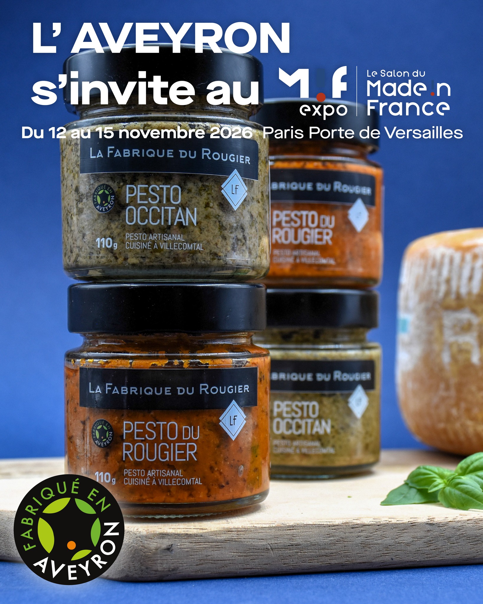 Quand le terroir aveyronnais s'invite à l'apéro ! 🍅🧀
À Villecomtal, Iseult et David donnent libre cours à leur créativité avec @lafabriquedurougier, une conserverie artisanale et familiale où les saveurs locales rencontrent des inspirations venues d'ailleurs. Pesto Occitan, tartinable Fouace et Roquefort ou encore Cèpes et Ratafia : des associations originales et gourmandes qui ne manquent pas de surprendre les papilles !
👉 À découvrir sur le pavillon Fabriqué en Aveyron
📍 MIF Expo – Paris Porte de Versailles
🎯 Stand Q54
🗓️ Du 12 au 15 novembre 2026
🔗 Retrouvez toutes les informations dans notre bio
#fabriqueenaveyron #madeinfrance #mifexpoparis #aveyron #conserverieartisanale #terroir #gourmandise #savoirfaire