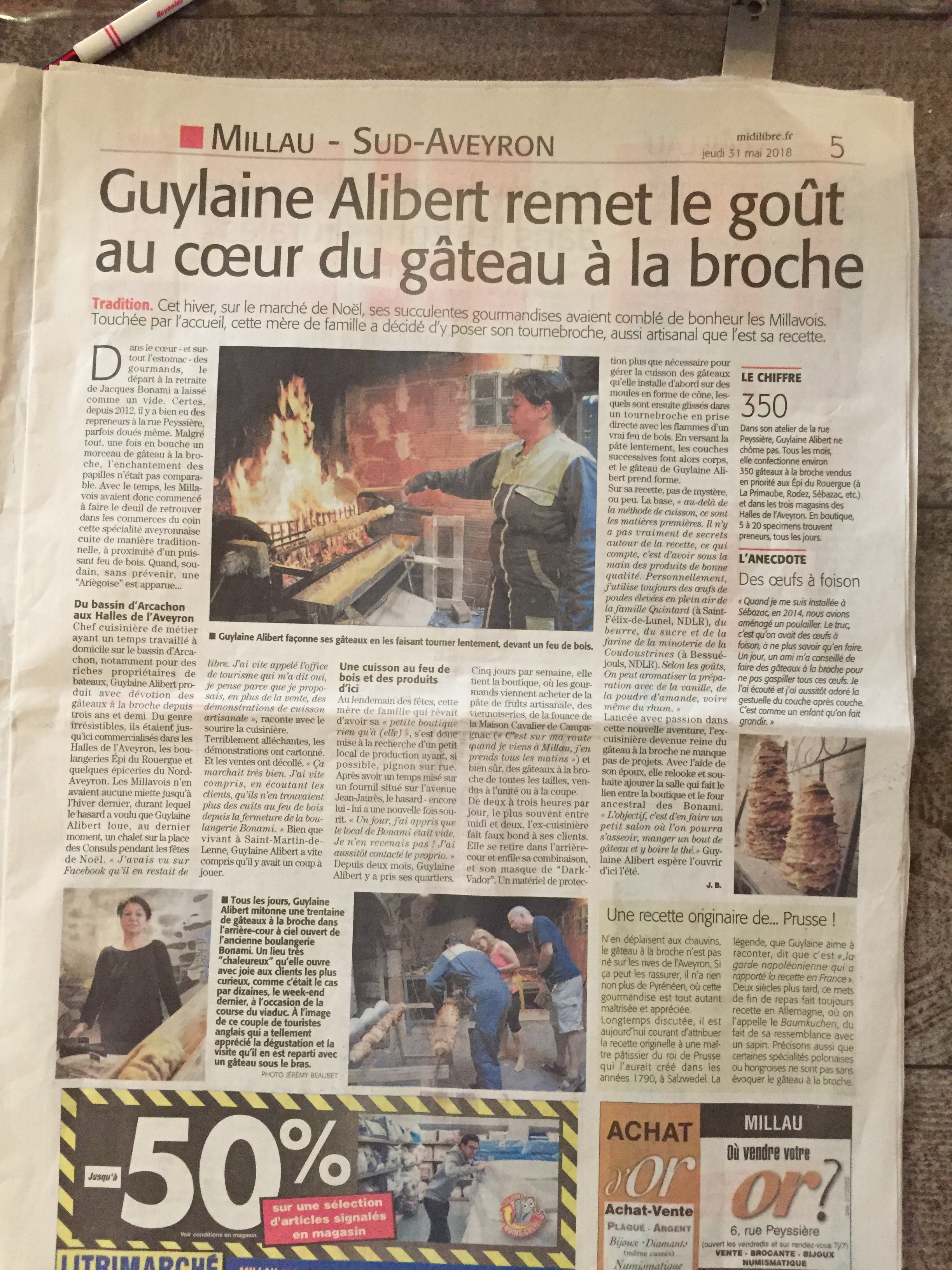 Alibert Guylaine Gateau A La Broche Fabrique En Aveyron